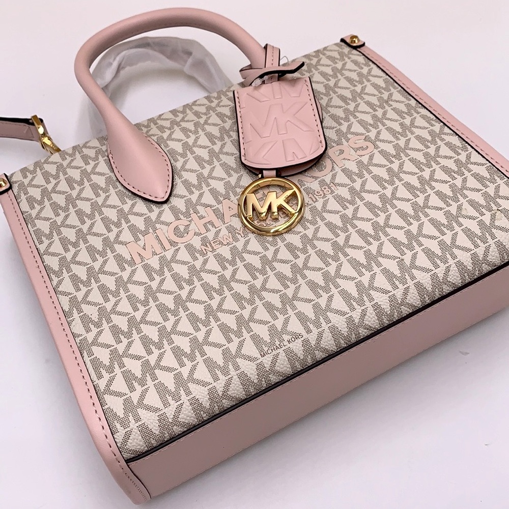 MICHAEL KORS MIRELLA SMALL
SHOPPER TOP ZIP XBODY POWDER
BLUSH MULTI SIGN… - Picture 8 of 16
